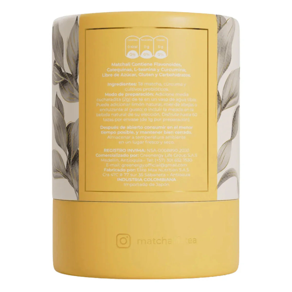 Té Matcha Cúrcuma Prebióticos