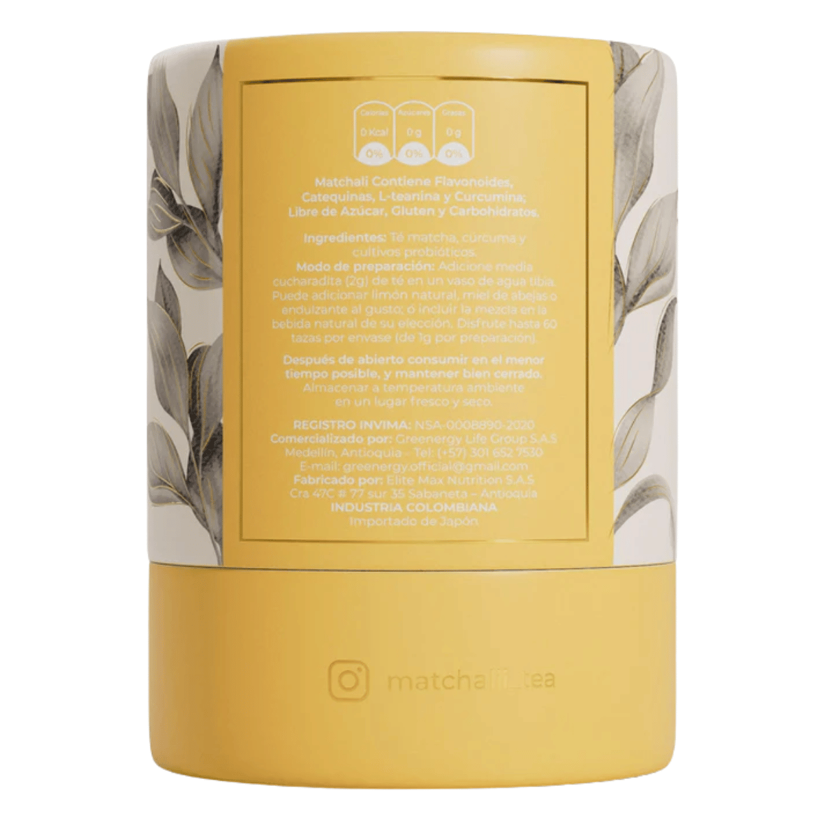 Té Matcha Cúrcuma Prebióticos