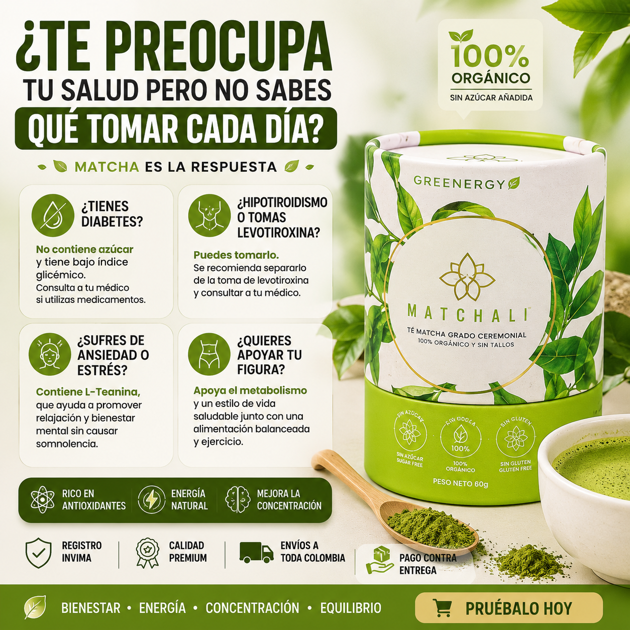Te Matcha Grado Ceremonial - Ritual de energía natural