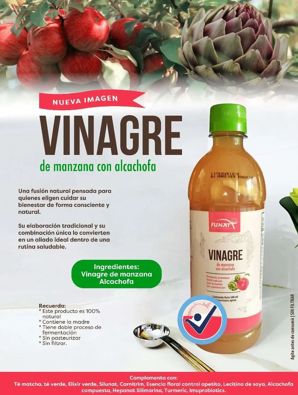 Vinagre de Manzana con Alcachofa – Pureza y Bienestar Natural